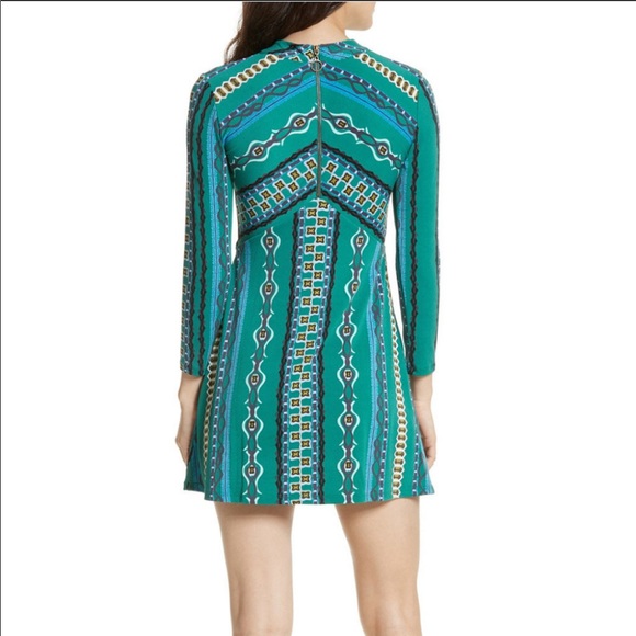 SOLD✨Free People Green Combo Stella mini dress - Picture 5 of 9